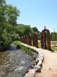 The beautiful grounds at Chimayo'. 