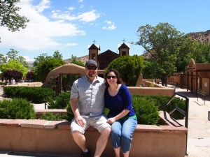 Bill & I in front of the church