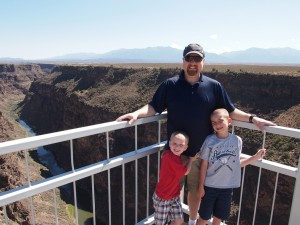 Bill, Billy and Baden on the Rio Grande Gorge Bridge.