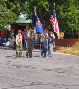 The Scouts starting the parade 